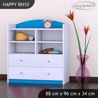 Detský úložný regál HAPPY bez motívu - TYP 10 - NÍZKY