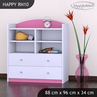 Detský úložný regál HAPPY bez motívu - TYP 10 - NÍZKY