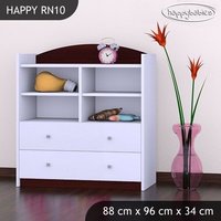 Detský úložný regál HAPPY bez motívu - TYP 10 - NÍZKY
