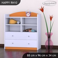 Detský úložný regál HAPPY bez motívu - TYP 10 - NÍZKY
