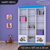Detský úložný regál ŽLTÝ BAGR - TYP 15 - VYSOKÝ