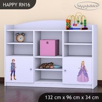 Detský úložný regál PRINC A PRINCEZNA - TYP 16 - NÍZKY