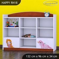 Detský úložný regál PRINCEZNA A Jednorožec - TYP 18 - NÍZKY
