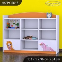 Detský úložný regál PRINCEZNA A Jednorožec - TYP 18 - NÍZKY