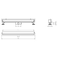 Sprchový žľab do steny NEO WALL 2v1 25-90 cm