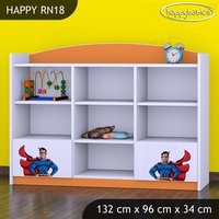 Detský úložný regál SUPERMAN - TYP 18 - NÍZKY