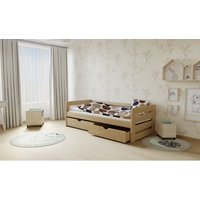 Detská posteľ z masívu 180x80cm bez šuplíku - M02 jelša