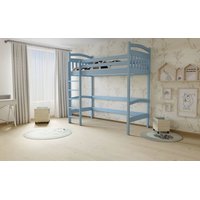 Vyvýšená detská posteľ z MASÍVU 200x80cm - M05 modrá