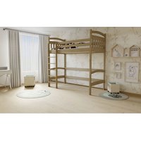 Vyvýšená detská posteľ z MASÍVU 200x90cm - M05 morenie dub