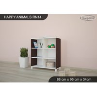 Detský úložný regál - BIELY - TYP 14 - NÍZKY