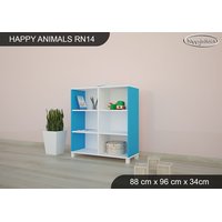 Detský úložný regál - BIELY - TYP 14 - NÍZKY
