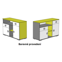 Komoda - GREEN TYP B - farebné prevedenie
