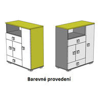 Komoda - GREEN TYP D - farebné prevedenie