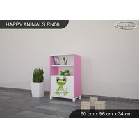 Detský úložný regál - ZVIERACIE KAMARÁTI - TYP 6 - NÍZKY