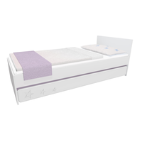 Detská posteľ so zásuvkou - STARS 200x90 cm - fialová