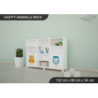 Detský úložný regál - Soví RODINKA - TYP 16 - NÍZKY