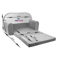 Detská rozkladacia MINI pohovka ZOO žltá