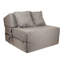 Rozkladacie molitanové kreslo (matrace) - prešívané šedé