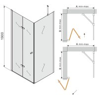 Sprchovací kút maxmax MEXEN LIMA - 70x120 cm