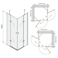 Sprchovací kút MAXMAX MEXEN ROMA DUO 70x120 cm