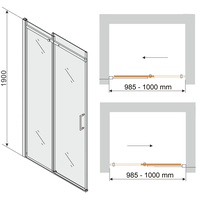 Sprchové dvere maxmax MEXEN OMEGA 100 cm