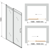 Sprchové dvere maxmax MEXEN OMEGA 140 cm