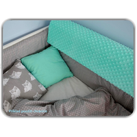 Chránič na detskú posteľ MINKY 70 cm - sivý