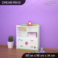 Detský úložný regál - ROZKVITNUTÁ LÚKA - TYP 10 - NÍZKY