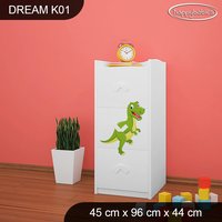 Detská komoda DINOSAURI - TYP 1