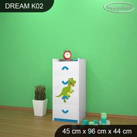 Detská komoda DINOSAURI - TYP 2
