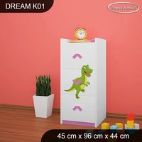 Detská komoda DINOSAURI - TYP 1