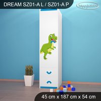 Detská skriňa DINOSAURI - TYP 1A