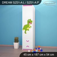 Detská skriňa DINOSAURI - TYP 1A