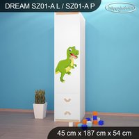 Detská skriňa DINOSAURI - TYP 1A