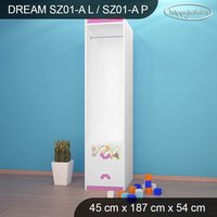 Detská skriňa JEDNOROŽEC A DUHA - TYP 1A