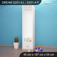 Detská skriňa JEDNOROŽEC A DUHA - TYP 1A