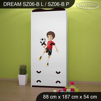 Detská skriňa FUTBAL - TYP 6B