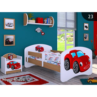 Detská posteľ bez šuplíku 160x80cm RED CAR - buk