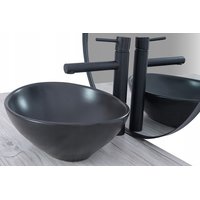 Keramické umývadlo MAXMAX Rea SOFIA black MAT