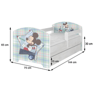 SKLADOM: Detská posteľ Disney - MYŠKA MINNIE 140x70 cm