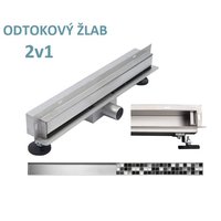 Sprchový žľab do steny NEO WALL 2v1 25-120 cm