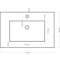 Keramické umývadlo DAPHNE 70