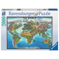 Puzzle Mapa sveta - 2000 dielikov