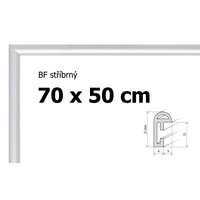 Plastový rám na puzzle 70x50 cm - strieborný