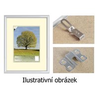 Plastový rám na puzzle 70x50 cm - strieborný