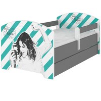 NA SKLADE: Detská posteľ so šuplíkom Disney - VIOLETTA 160x80 cm + 2x krátka bariérka