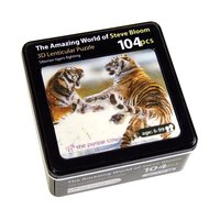 Puzzle 3D - sibírski bojujúci tigre 104 dielikov