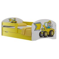 Detská posteľ so zásuvkami bagrista 200x90 cm