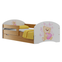 Detská posteľ so zásuvkami MACKO so srdiečkami 200x90 cm