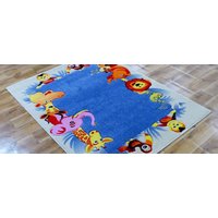 Detský koberec ZOO modrý